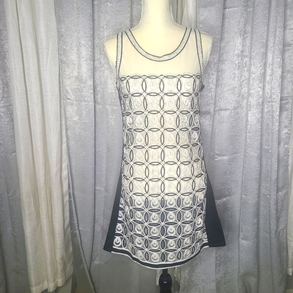 Lucy Paris Black and white sheer dress size M brand new